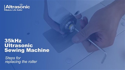 Étapes pour remplacer le rouleau sur une machine à coudre à ultrasons